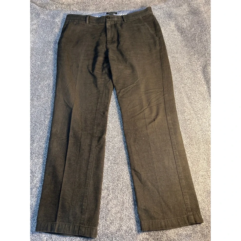 Banana Republic Kentfield Pant Mens 34x30 Dark Brown Cotton Straight Leg Chino